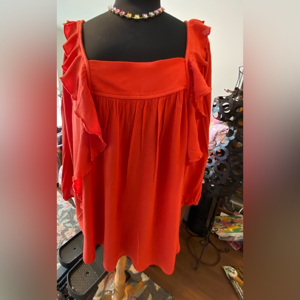 - Bohemian Top Ruffled Rayon